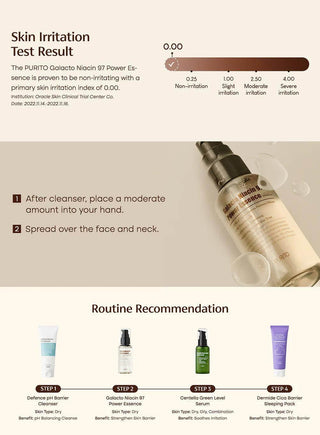 Purito Seoul Galacto Niacin 97 Power Essence 60ml - Koreabe