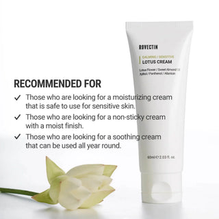 Rovectin Calming Sensitive Lotus Cream 60ml - Koreabe