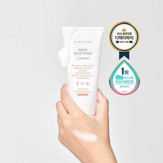 S.Nature Aqua Rice Foam Cleanser 160ml - Koreabe