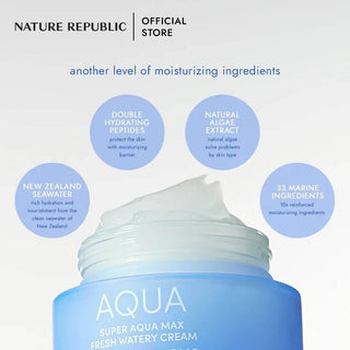 Nature Republic - Super Aqua Max Fresh Watery Cream 80ml - Koreabe