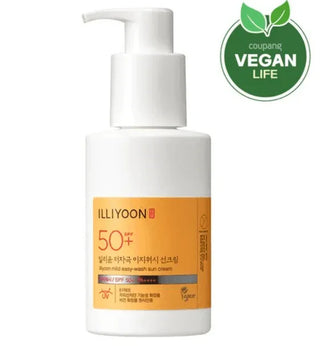 Illiyoon - Mild Easy-wash Sun Cream (SPF50+ PA++++) (Vegan) 150ml - Koreabe