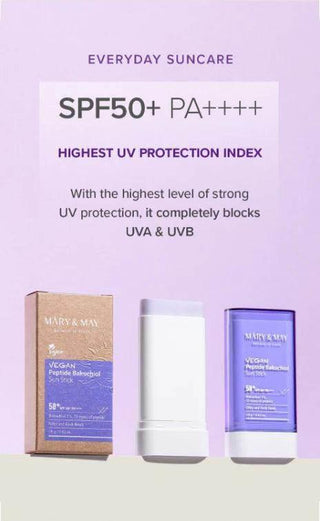 Mary&May Vegan Peptide Bakuchiol SunStick (SPF50+ PA++++) 18g - Koreabe