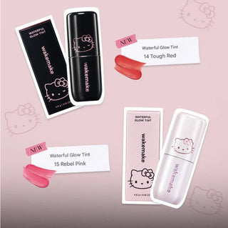 WakeMake - Стойкий тинт для губ Waterful Glow Tint 4.6г (Hello Kitty Black Edition)