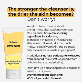 Numbuzin No.2 Deep Clean Fresh Cream Cleanser 120ml - Koreabe