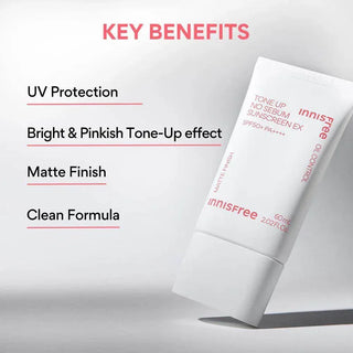Innisfree - Tone Up No Sebum Sunscreen Ex 60ml - Koreabe