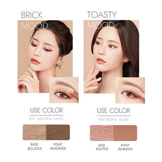 Merythod - Two Tone Eye Shadow - 7 Colors - Koreabe
