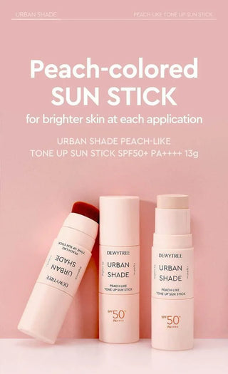 Dewytree - Urban Shade Peach Like Tone Up Stuck Stick SPF50+ PA++++ - Koreabe