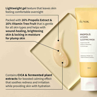 IUNIK - Propolis Vitamin Sleeping Mask 60ml - Koreabe