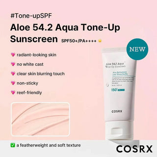 COSRX - Aloe 54.2 Aqua Tone Up Sunscreen SPF50+ PA++++ 50ml - Koreabe