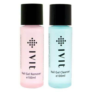 IVIT - Nail Gel Remover 100 ml + Cleanser 100ml Set - Koreabe