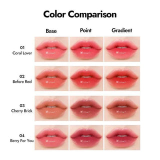 Merythod - Glossy Two Tone Lipstick - 4 Colors - Koreabe