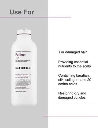 Dr For Hair - Folligen Silk Shampoo 500ml - Koreabe