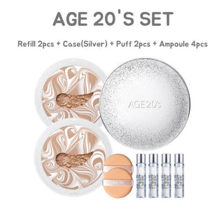 Age 20's - Sparkling + 2 refills + 4 ampoules (10ml ea) - 2 Colors - Koreabe