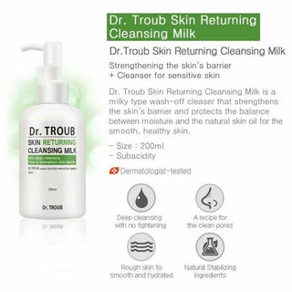 Sidmool - Skin Returning Cleansing Milk 200 ml - Koreabe