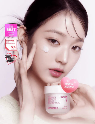 Innisfree - Collagen Green Tea Ceramide Bounce Cream 50ml - Koreabe