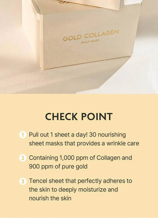 SNP - Gold Collagen Daily Mask 30ea - Koreabe