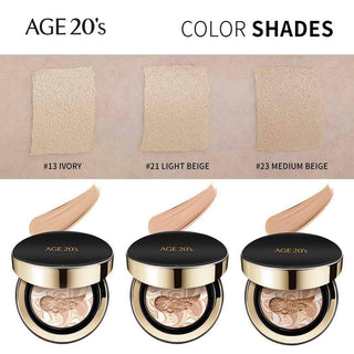 Age 20's - Signature Essence Cover Pact Intense Cover + 2 refills - 3 Colors - Koreabe