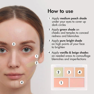 Luna - Conceal Blender Palette - 4 Colors - Koreabe