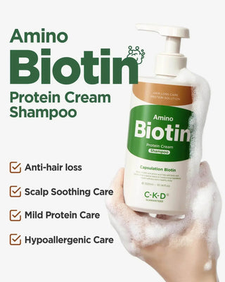 CKD - Amino Biotin All Powerful Shampoo 500ml - Koreabe