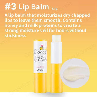 Apieu Honey Milk Lip Balm 3.3g - Koreabe