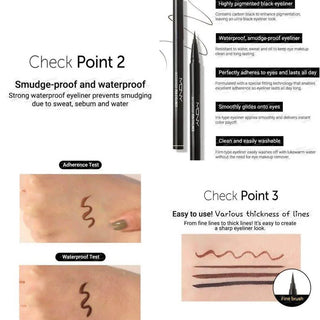 Macqueen - MQNY Waterproof Pen Eyeliner - 3 Colors - Koreabe