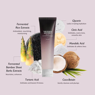 Haruharu Wonder Black Rice Triple AHA Gentle Cleansing Gel 100ml - Koreabe