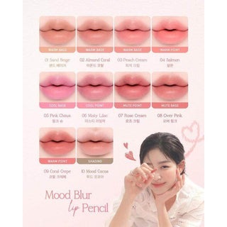 Dasique Mood Blur Lip Pencil - 8 Colors - Koreabe