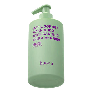 Kuoca - Basil Sorbet Garnished with Figs Berries Body Wash 300ml