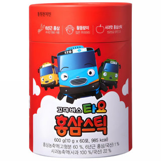 Cheon Ji In - Little Bus Tayo Red Ginseng Stick 60ea