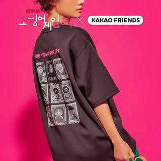 Kakao - Squid Game X Kakao Friends T-shirt_Friends - Koreabe