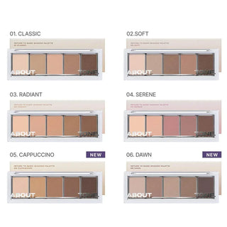 About Tone - Return to Basic Shadow Palette - 6 Colors - Koreabe
