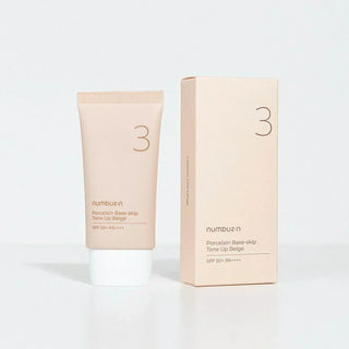 numbuzin No.3 Porcelain Base-skip Tone Up Beige (SPF50+ PA++++) 50ml - Koreabe