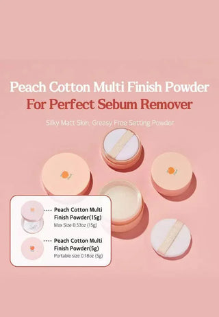 Skinfood Peach Cotton Multi Finish Powder Larger 15g - Koreabe