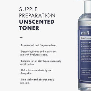 Klairs Supple Preparation Unscented Toner 180ml - Koreabe