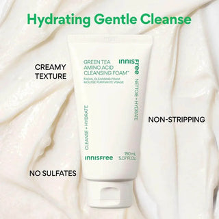 Innisfree - Green Tea Amino Hydrating Cleansing Foam 150g - Koreabe
